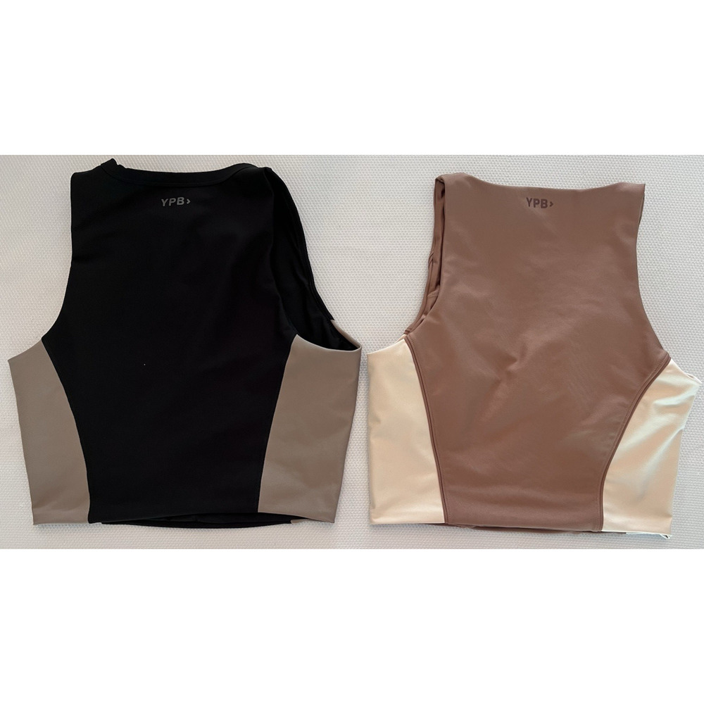 ABERCROMBIE & FITCH (L) YPB Your Personal Best Set of 2 Crop-Tank-Top-Bra-Yoga- - Picture 2 of 16